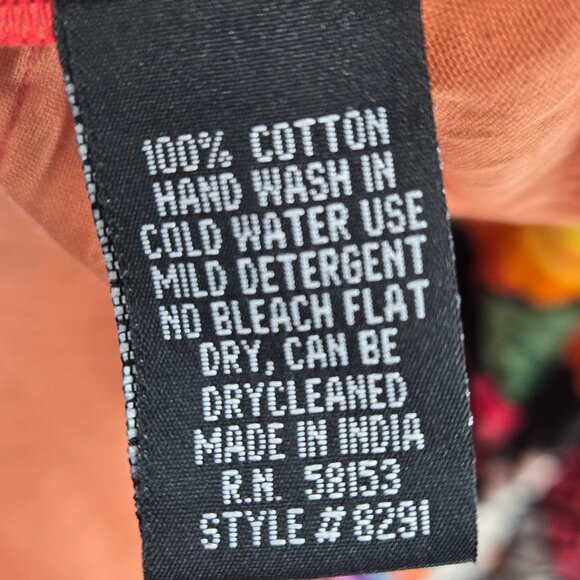 Jasmine Sports Multicolor Multipattern Boho Beaded 100% Cotton Maxi Skirt Medium - Picture 15 of 16